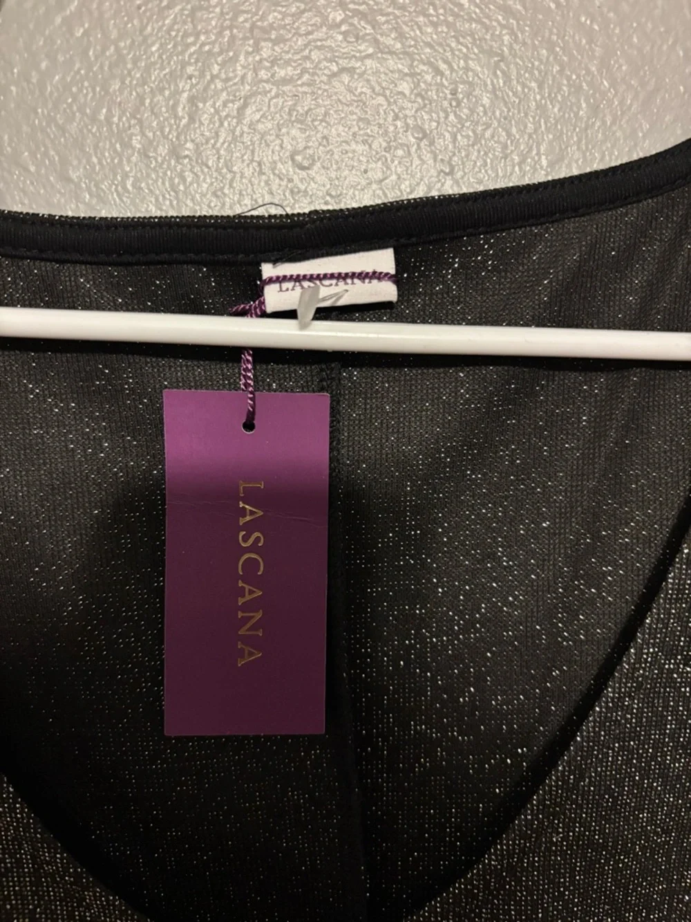 Lascana Sleeveless Shimmer Midi Dress in Black - Picture 3 of 5